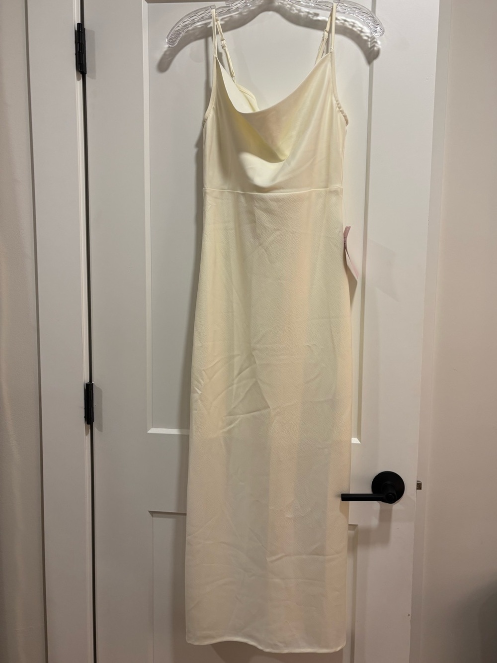 BHLDN Ivory Cowl Neck Maxi Slip Dress